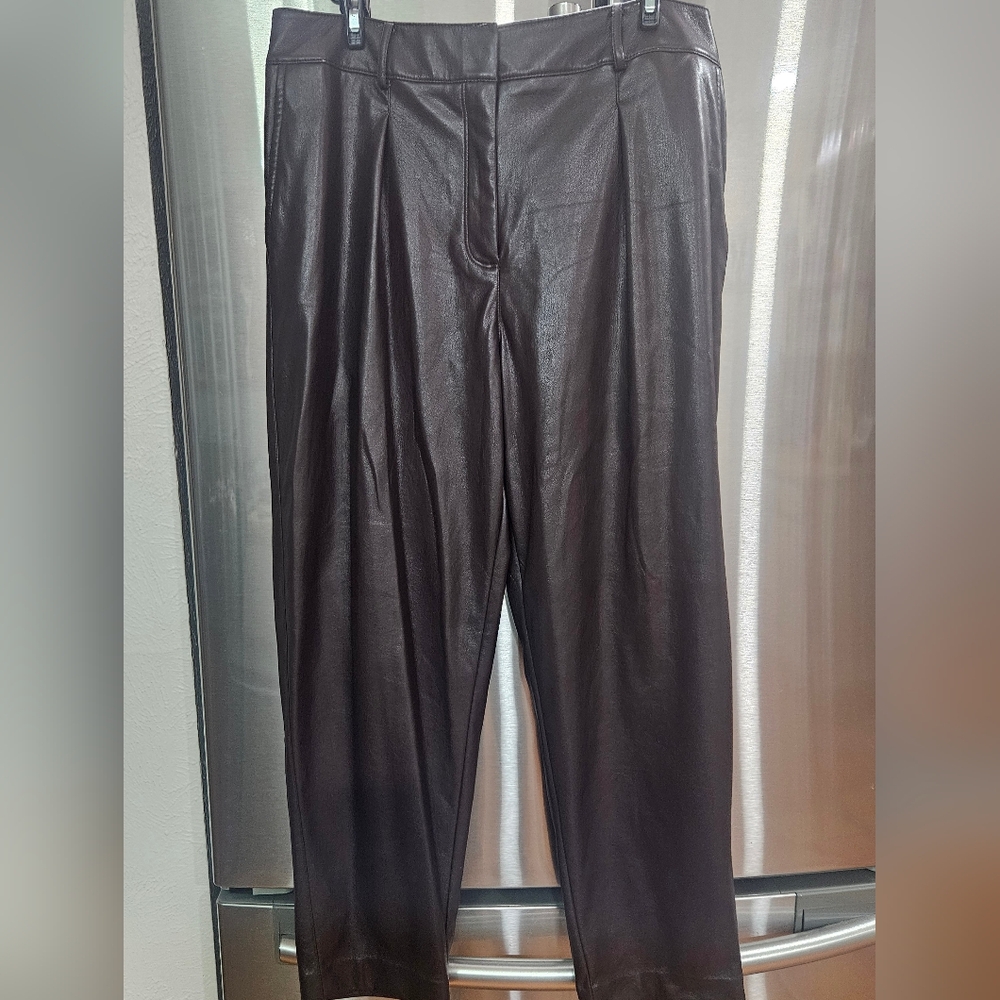 Calvin Klein Faux Leather Pants